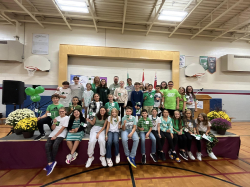 Nouvelon ribbon cutting ceremony to mark construction of the new French-language catholic school in Val Therese </br>Cérémonie d'inauguration officielle de Nouvelon